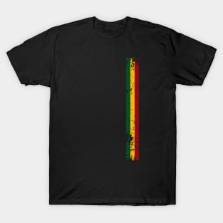 Reggae Rasta Rastafari Jamaica Color Stripe T-Shirt